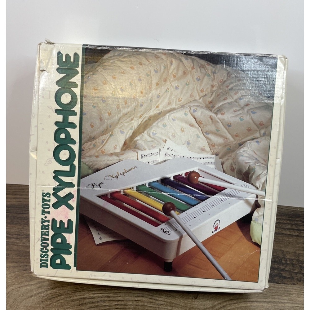 Vintage Discovery Toys Pipe Xylophone in Box 1984 Musical Toy